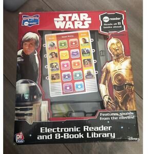 Star Wars Electronic Reader & 8 Book Library Book Set NEW 2015